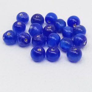 20 Perles verre *Ballivaldi 8mm* Bleu royal