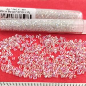 Tube 6gr. Rocailles verre ~2mm Translucide Rainbow 211/161