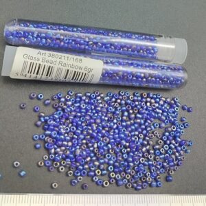 *Tube Rocailles verre ~2mm Bleu vif Rainbow 211/168
