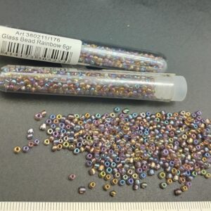 *Tube 6gr. Rocailles verre ~2mm Lilas Rainbow