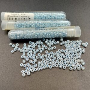 Tube 6gr. Rocailles verre ~3mm Bleu ciel Ceylon