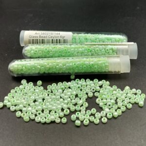 Tube 6gr. Rocailles verre ~3mm Menthe Ceylon