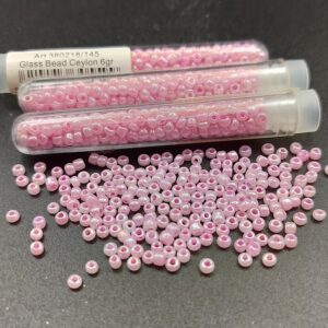Tube 6gr. Rocailles verre ~3mm Rose Ceylon