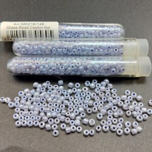 Tube 6gr. Rocailles verre ~3mm Lavande Ceylon