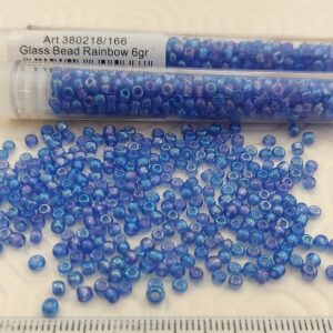 Tube(s) 6gr. Rocailles ~3mm Bleu Rainbow