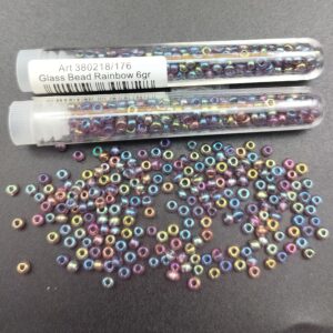 *Tube 6gr. Rocailles verre ~3mm Lilas Rainbow 218/176