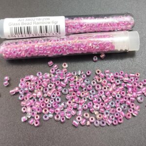 *Tube 6gr. Rocailles verre ~3mm Pourpre Rainbow 218/206