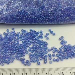 -Sachet 500 gr. Rocailles verre Bleu jeans Rainbow ~2mm