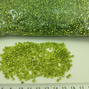 Sachet 500 gr. Rocailles verre ~3mm -Wasabi Silver line
