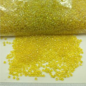 Sachet 500 gr. Rocailles verre ~2mm Jaune Rainbow