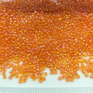 Sachet 500 gr. Rocailles verre ~2mm Orange Rainbow